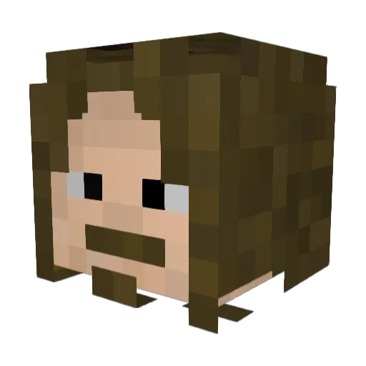 Makarol7 Minecraft avatar head, 3D render