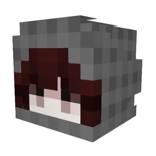 Makaronbob Minecraft avatar head, 3D render