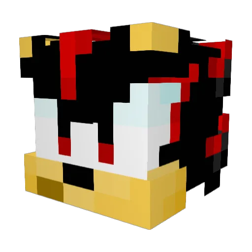 Makaronen Minecraft avatar head, 3D render