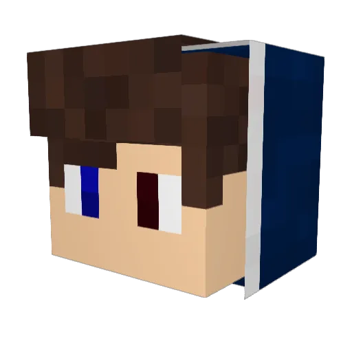 MakaroniSuppe Minecraft avatar head, 3D render