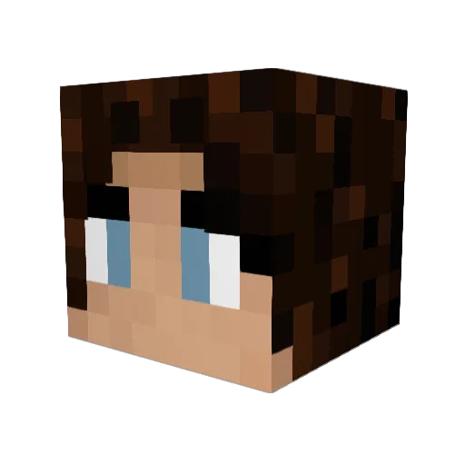 Makasaa Minecraft avatar head, 3D render
