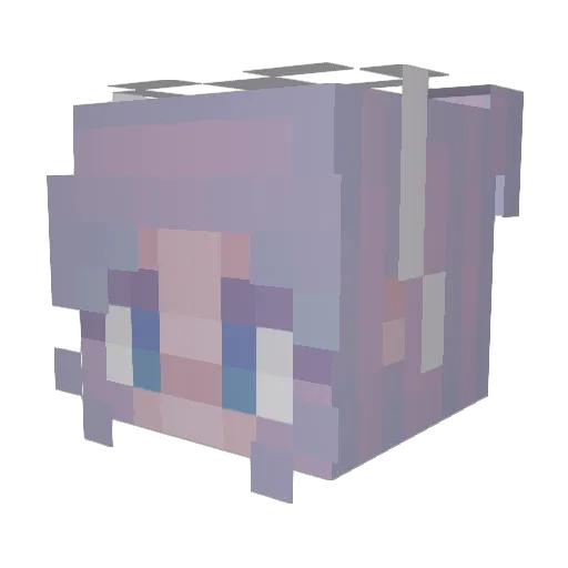 Makasbees Minecraft avatar head, 3D render