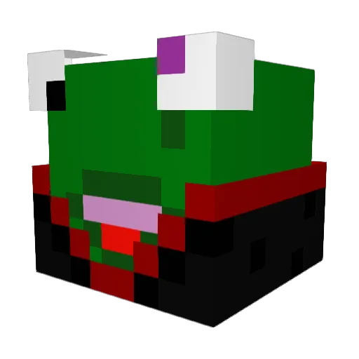Makaw Minecraft avatar head, 3D render