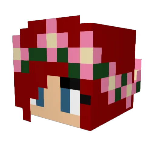MakaylaHall92 Minecraft avatar head, 3D render