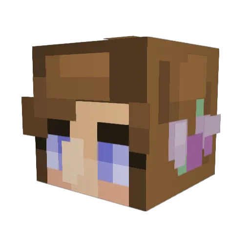Makaylurr Minecraft avatar head, 3D render