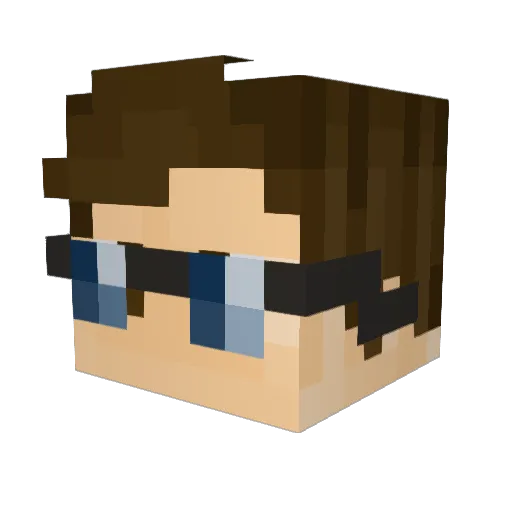 Makazion Minecraft avatar head, 3D render