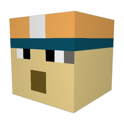Makbros10 Minecraft avatar head, 3D render