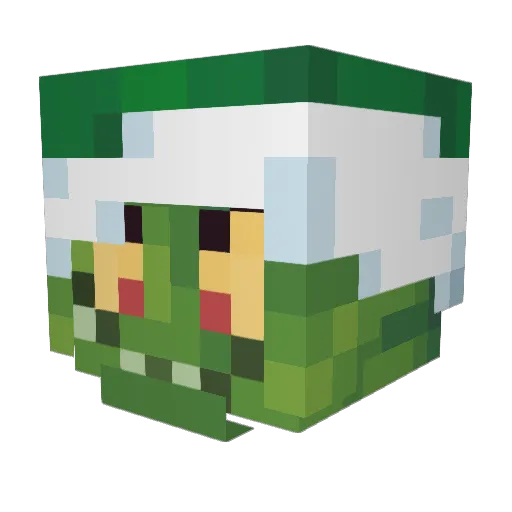 Makdebout Minecraft avatar head, 3D render