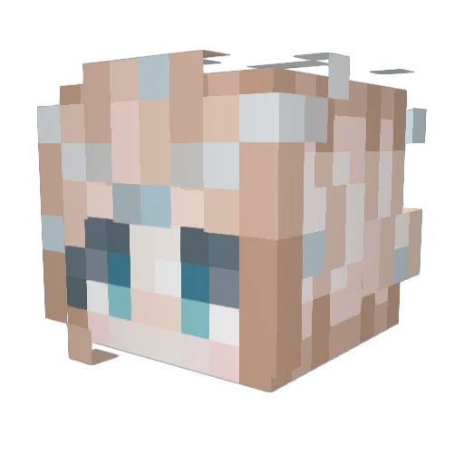 MakeH3rSquirt Minecraft avatar head, 3D render