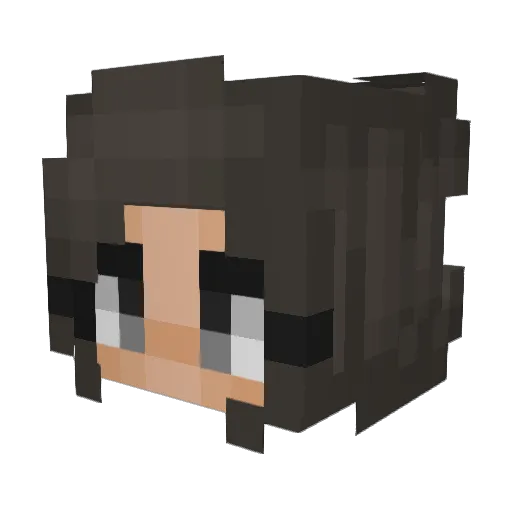 MakeHimCome Minecraft avatar head, 3D render
