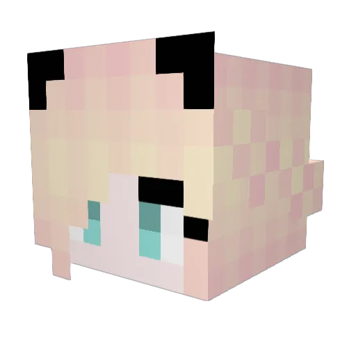 MakeHistory124 Minecraft avatar head, 3D render