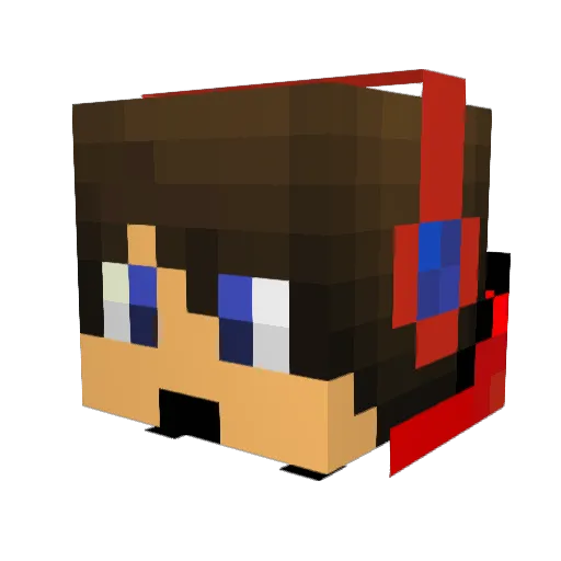 MakeHistory348 Minecraft avatar head, 3D render