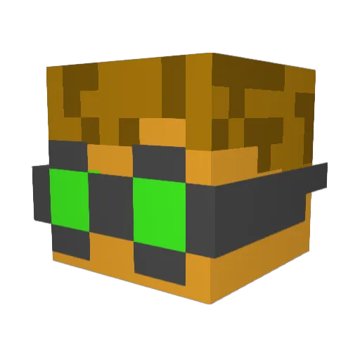MakeMeToastGirl Minecraft avatar head, 3D render