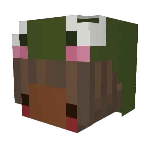 MakeUWonder Minecraft avatar head, 3D render