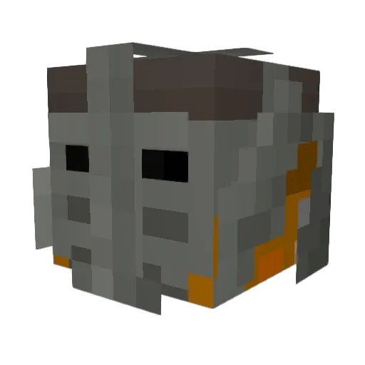 Make_It_Brown Minecraft avatar head, 3D render
