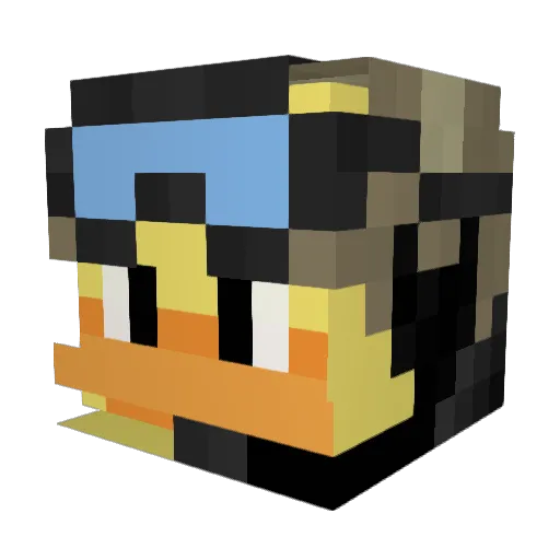 Make_gamer Minecraft avatar head, 3D render