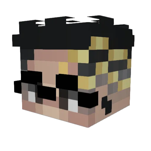 Makeas614 Minecraft avatar head, 3D render
