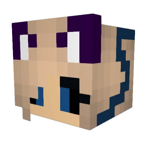 Makeeto Minecraft avatar head, 3D render