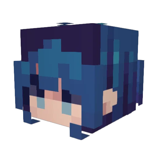 Makeine Minecraft avatar head, 3D render