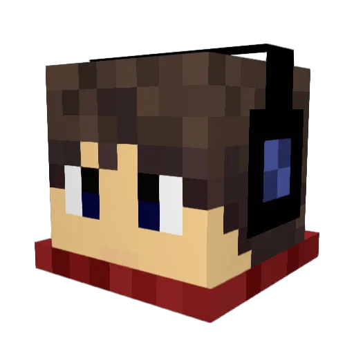 Makerses Minecraft avatar head, 3D render