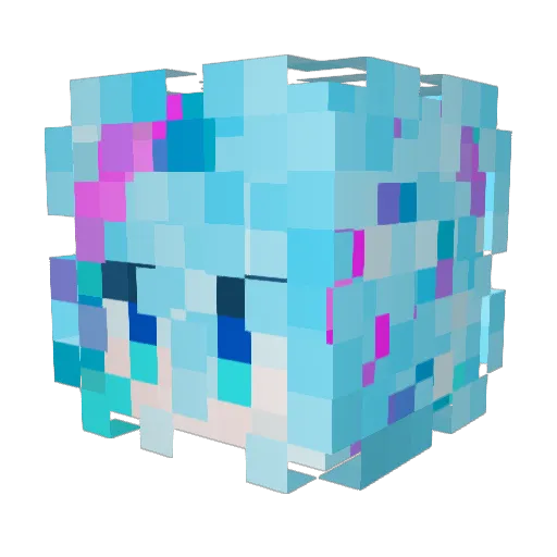 Makes_Diamond Minecraft avatar head, 3D render