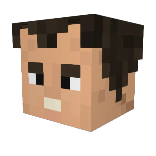 Makesenss Minecraft avatar head, 3D render