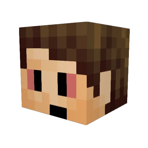 Makeshifts Minecraft avatar head, 3D render