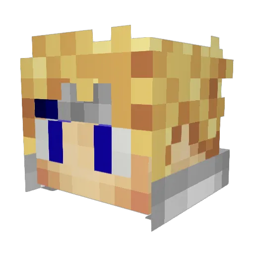 Makeupmaddie12 Minecraft avatar head, 3D render