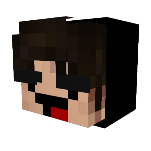 Makhail Minecraft avatar head, 3D render