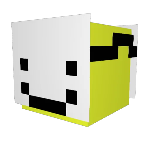 MakiBB8 Minecraft avatar head, 3D render