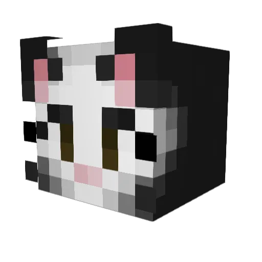 MakiFurai Minecraft avatar head, 3D render