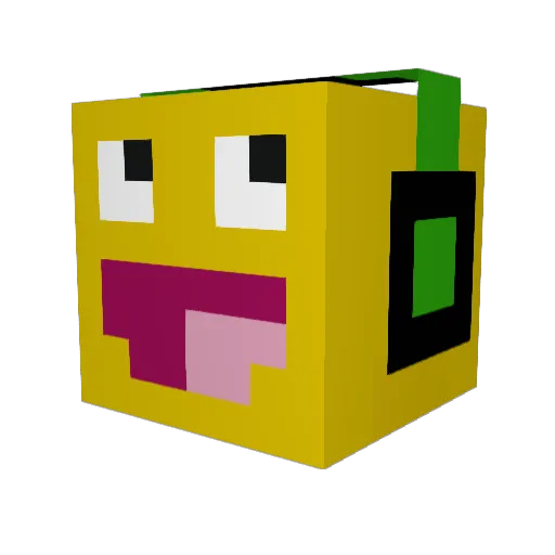 MakiMega2 Minecraft avatar head, 3D render