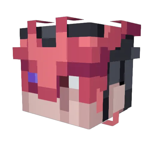 MakiZush1 Minecraft avatar head, 3D render