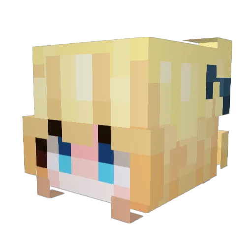 Maki_1007 Minecraft avatar head, 3D render
