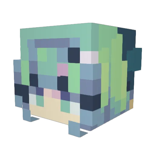 Maki_404 Minecraft avatar head, 3D render