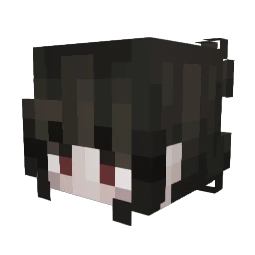 Maki_Harukawa Minecraft avatar head, 3D render