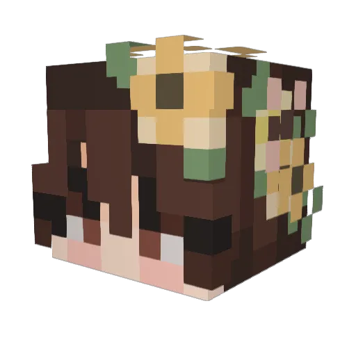 Maki_Mico Minecraft avatar head, 3D render