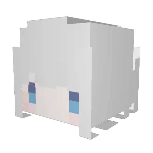Makili Minecraft avatar head, 3D render