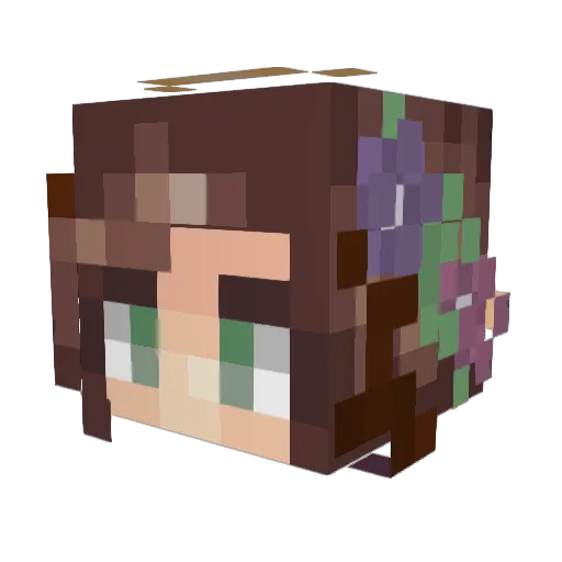 Makimida Minecraft avatar head, 3D render