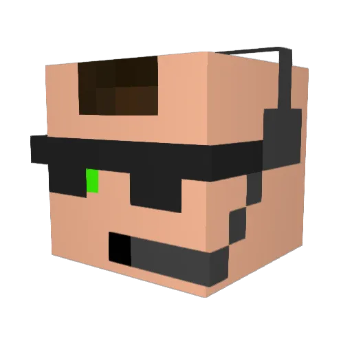 Makimono26 Minecraft avatar head, 3D render