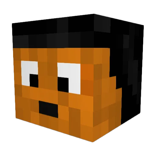 Makin10 Minecraft avatar head, 3D render