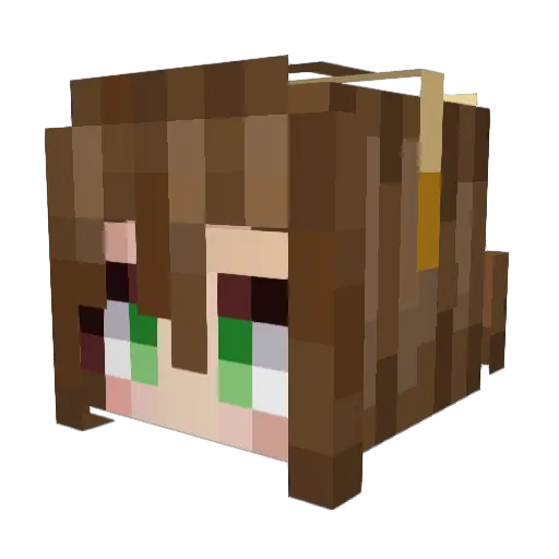 Makino_01 Minecraft avatar head, 3D render
