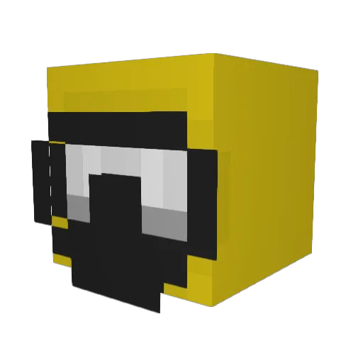 Makinowy Minecraft avatar head, 3D render