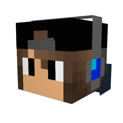 Makires Minecraft avatar head, 3D render