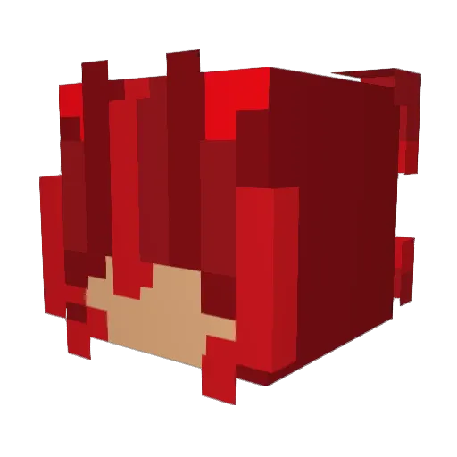 Makironii Minecraft avatar head, 3D render