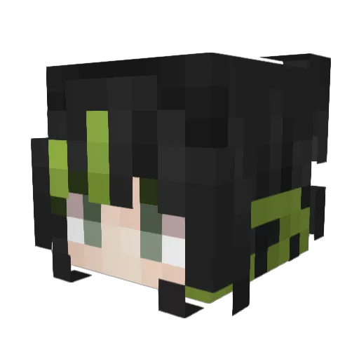 Makise1 Minecraft avatar head, 3D render