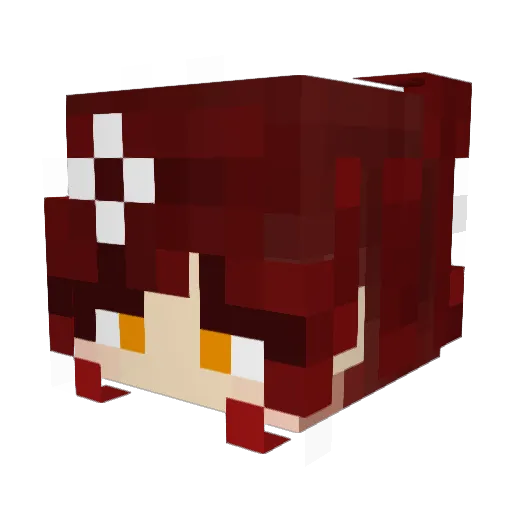 Makisse Minecraft avatar head, 3D render