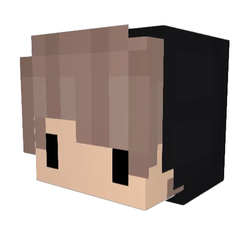 Makitaki Minecraft avatar head, 3D render