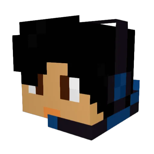 Makizeus17 Minecraft avatar head, 3D render