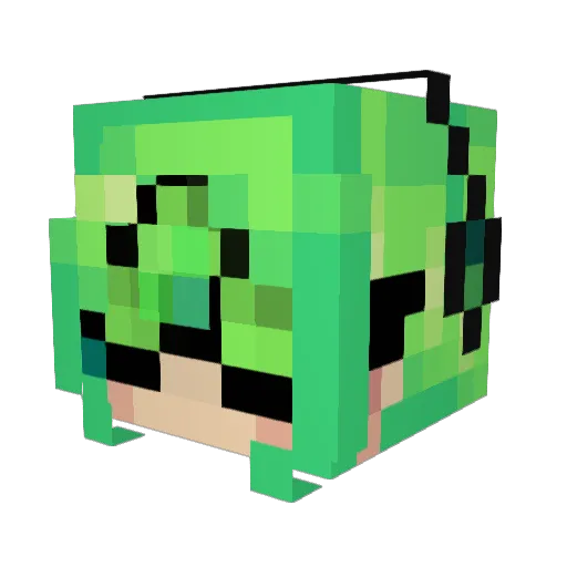 MakkieMon Minecraft avatar head, 3D render